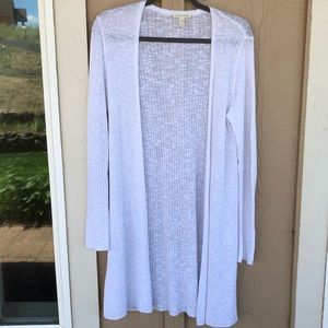 Eileen Fisher Ribbed Cardigan Duster Linen/Cotton